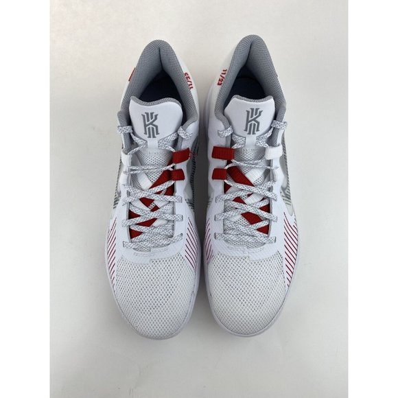 Nike Kyrie Flytrap 5 White Red Grey Men's Size 14 Basketball Shoes - Picture 10 of 12